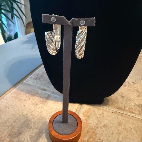 Simon Sebbag 925 Sterling Silver Hoop Earrings - Picture 10 of 15